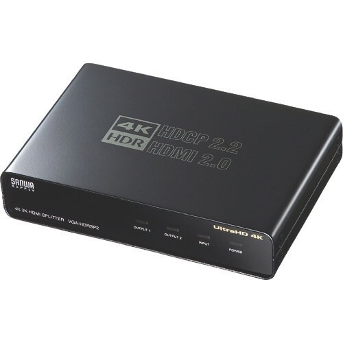 SANWA 4K/60Hz・HDR対応HDMI分配
