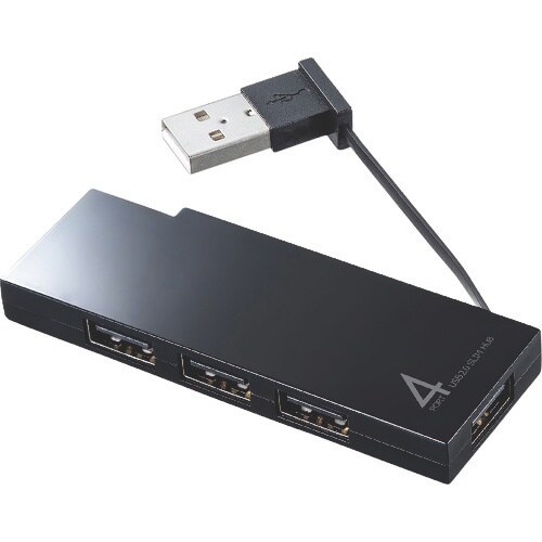SANWA USB2.0ハブ(4ポート・ブラック)