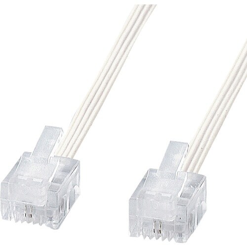 SANWA やわらかスリムケーブル(白)