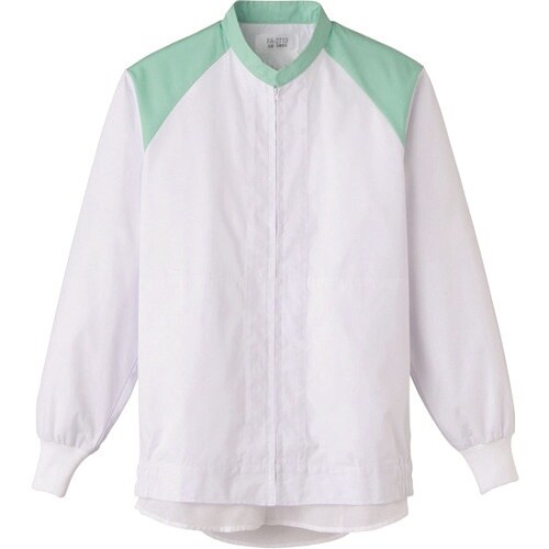 サンペックス 長袖ジャンバー 白Xグリーン