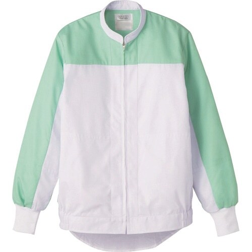 サンペックス 長袖ジャンパー 白Xグリーン