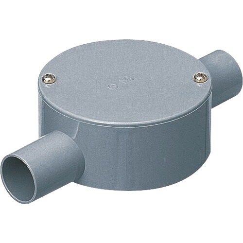 未来 露出用丸形ボックス平蓋2方出S