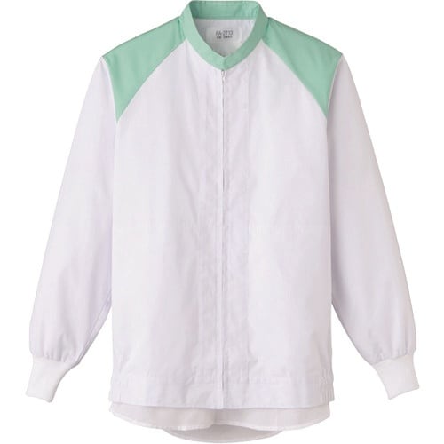 サンペックス 長袖ジャンバー 白Xグリーン