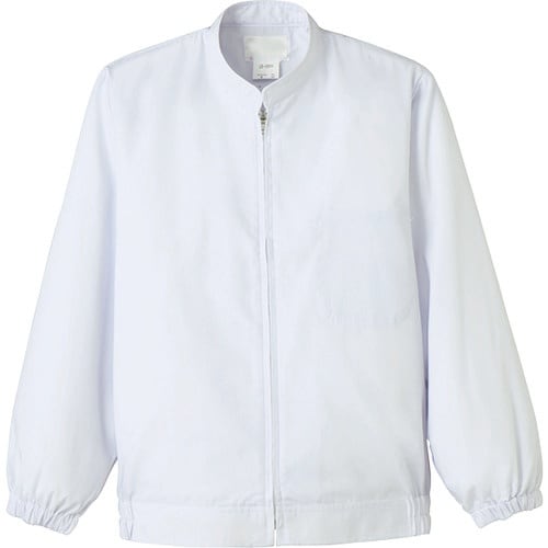 サンペックス 立衿ジャンバー 長袖 白 抗菌