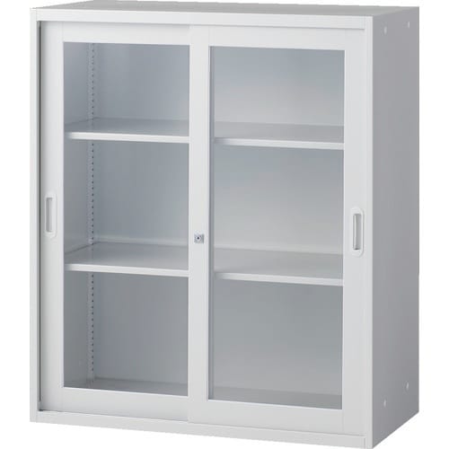 TRUSCO ユニット型壁面書庫 枠付ガラス引違い