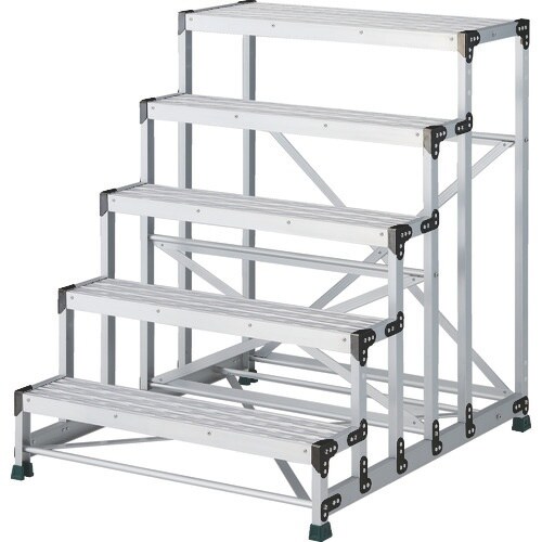 TRUSCO 作業用踏台 アルミ製・グレーチング仕