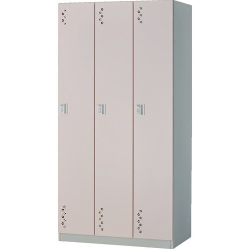 TRUSCO 女性用3人用ロッカー ペールピンク