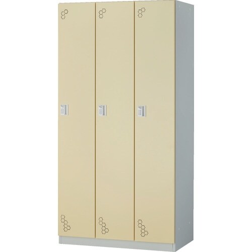 TRUSCO 女性用3人用ロッカー クリームイエロ