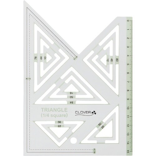CLOVER ピーステンプレート直角三角形1/4