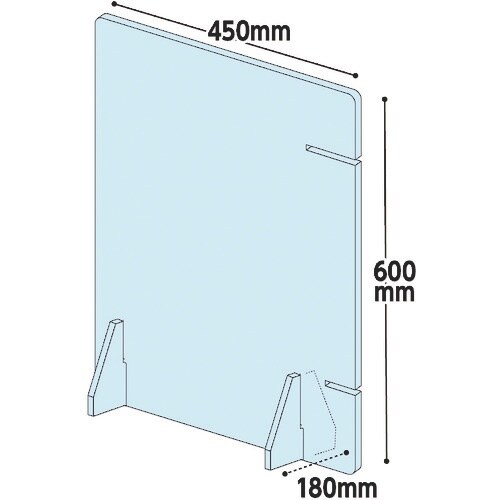 ASKA 飛沫対策ガード アクリルスタンド 縦横両