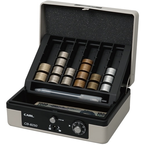 カール 手提げ金庫 キャッシュボックス CB−82