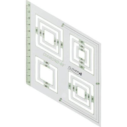 CLOVER ピーステンプレートひし形60°
