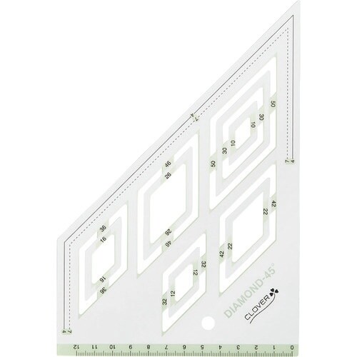 CLOVER ピーステンプレートひし形45°