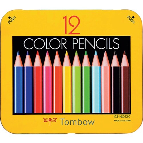 Tombow ミニ色鉛筆12色 ミニ削り器付