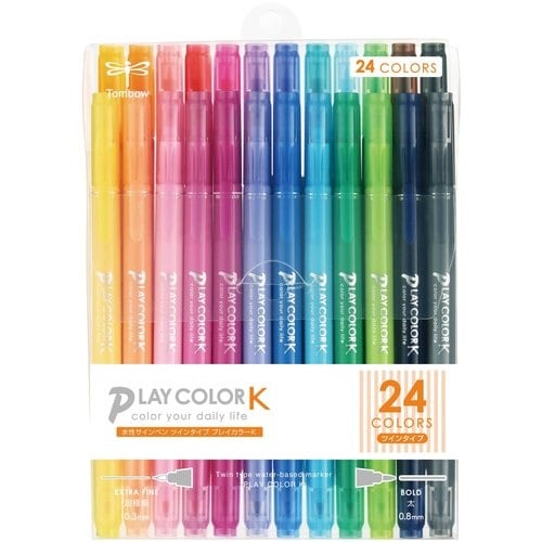 Tombow 水性サインペン プレイカラーK 24