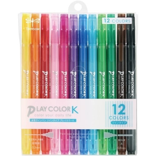 Tombow 水性サインペン プレイカラーK 12