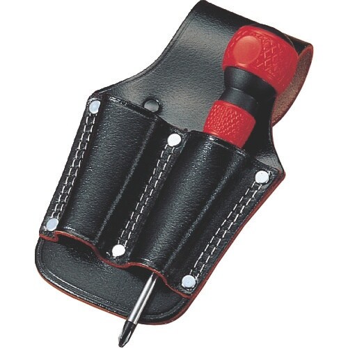 コヅチ 黒床皮ペンチ差し 8インチ用2丁入二重縫い