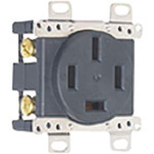 アメリカン電機 平刃形埋込コンセント白