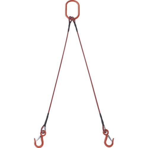 TRUSCO 2本吊玉掛ワイヤーロープスリング(カ