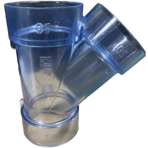 エスロン 透明DV継手 45度Y(Y)50