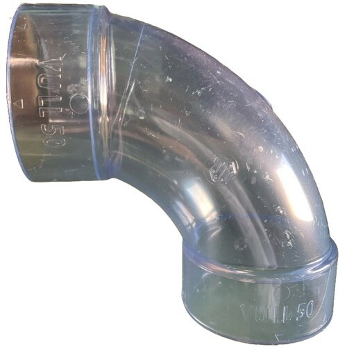 エスロン 透明DV−VU継手 90度大曲りエルボ(