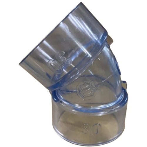 エスロン 透明DV継手 45度エルボ(45L)30