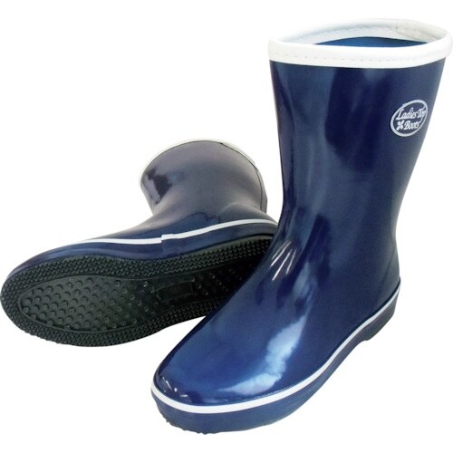 喜多 婦人ゴム長靴 LR020 ネイビー 23.5