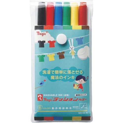 マジックインキ ラッションカラー 6色セット