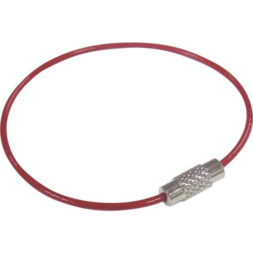 ニッサチェイン ビニコートキーワイヤー 赤 160