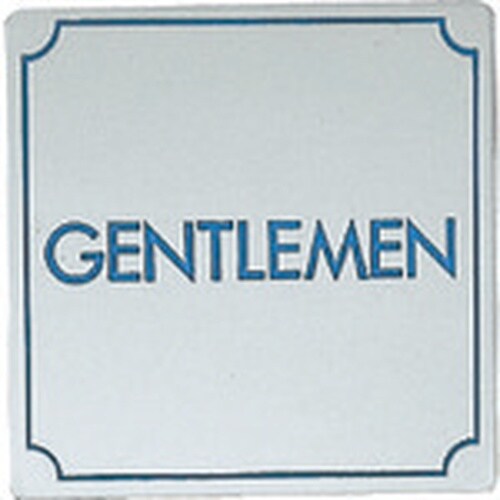 光 ステンレスサインプレート GENTLEMEN