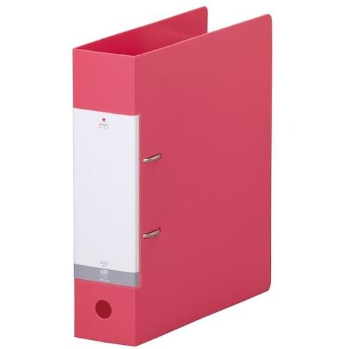 LIHIT D型リングファイル(650枚収納) 赤