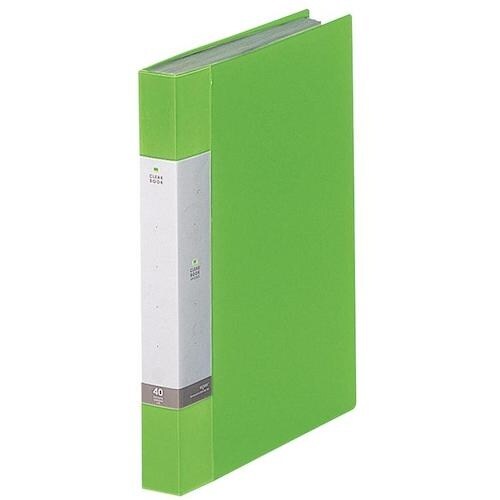 LIHIT クリヤーブック 40P 黄緑 A4