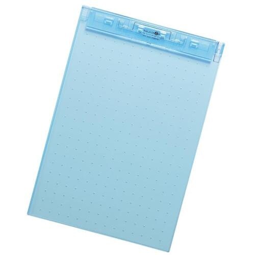 LIHIT 超薄型クリップボード 青 A4/E