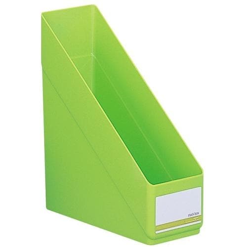 LIHIT スタックボックス 縦型 黄緑 A4