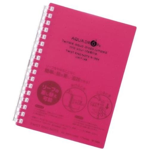 LIHIT ツイストノート 赤 A6−17穴