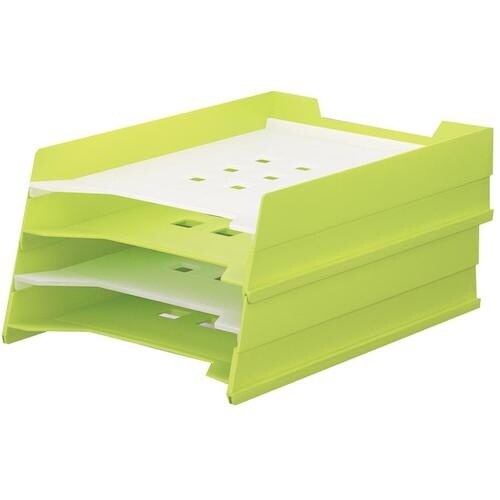 LIHIT マルチレタートレー 黄緑 A4