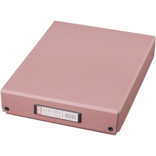 LIHIT デスクトレー ローズピンク A4