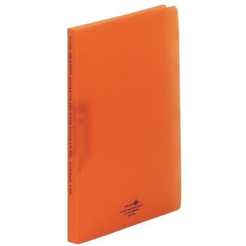 LIHIT スーパーパンチレスファイル 橙 A4