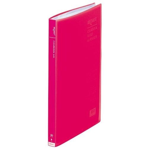 LIHIT 透明クリヤーブック 40P レッド A
