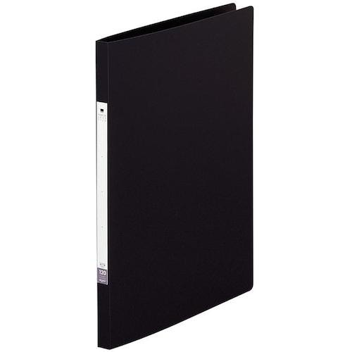 LIHIT パンチレスファイル 黒 A4