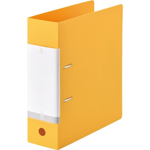 LIHIT D型リングファイル(750枚収納) 黄