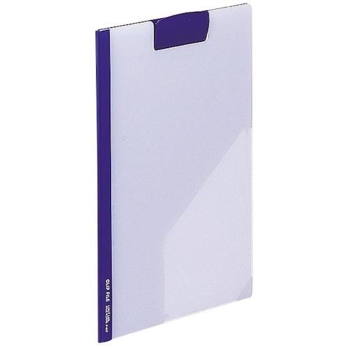 LIHIT クリップファイル(片面透明タイプ) 藍