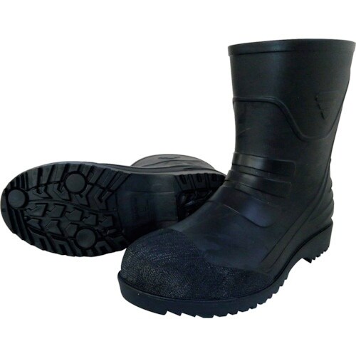 喜多 安全ショートPVC長靴 KR7460 ブラッ