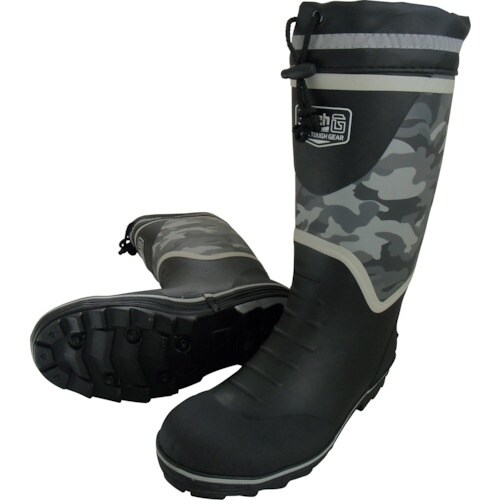 喜多 迷彩安全ゴム長靴(カバー付) KR7260