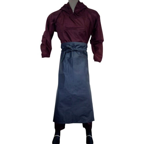 喜多 ビニール腰下前掛 No2210 ネイビー レ