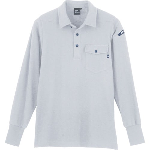 XEBEC 長袖ポロシャツ6055−20−L グレ