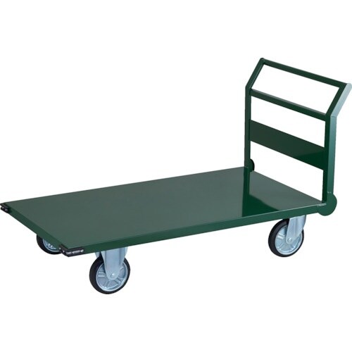 TRUSCO 鋼鉄製運搬車 ハンドル側自在車輪 1