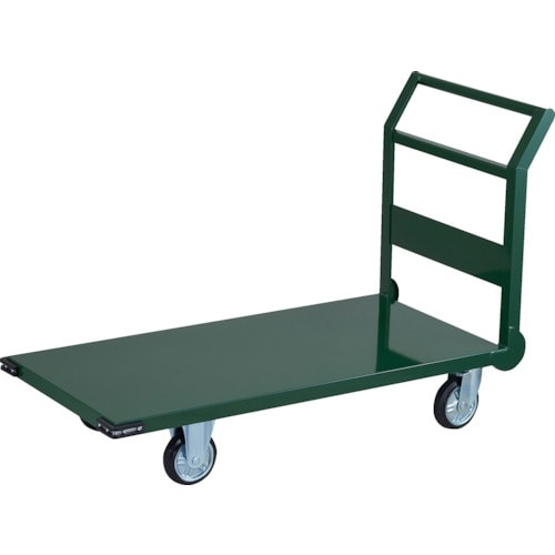 TRUSCO 鋼鉄製運搬車 ハンドル側自在車輪 1