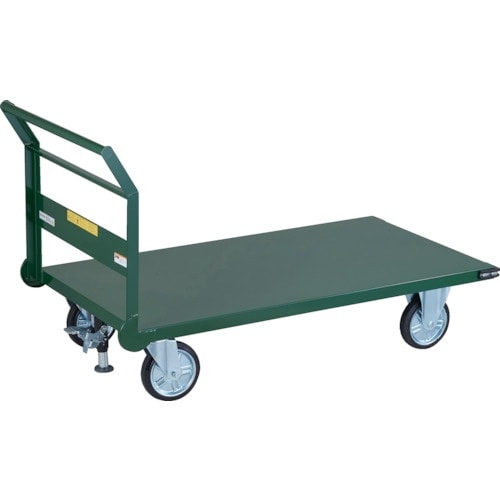 TRUSCO 鋼鉄製運搬車 ハンドル側自在車輪 1