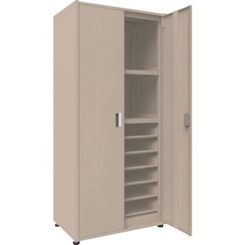 TRUSCO M3型ユニット中量棚 両開き 扉背側